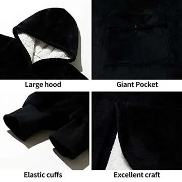 Krifey Oversized Sherpa Blanket Hoodie Gift for All