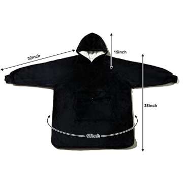 Krifey Oversized Sherpa Blanket Hoodie Gift for All