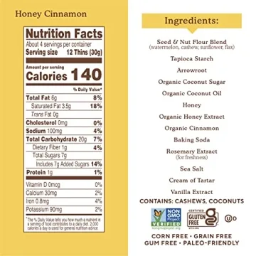 Simple Mills Honey Cinnamon Sweet Thins for Healthy Snacking