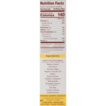 Simple Mills Honey Cinnamon Sweet Thins for Healthy Snacking