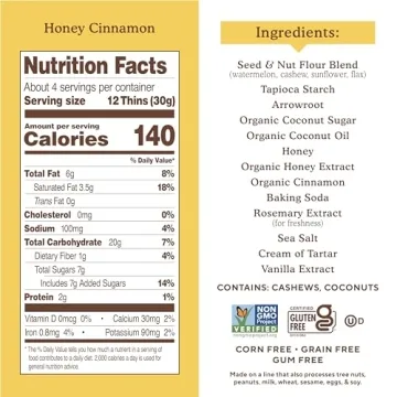 Simple Mills Honey Cinnamon Sweet Thins for Healthy Snacking