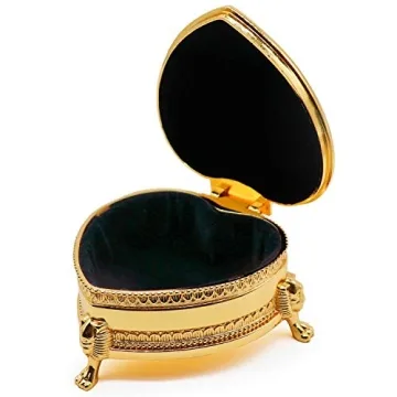 Vintage Heart Shape Jewelry Box Beautiful Gift for Women