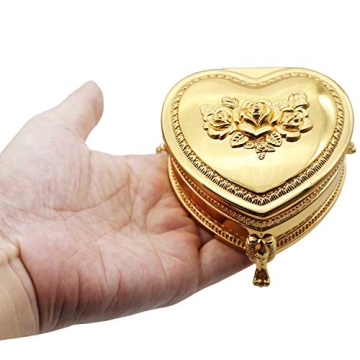 Vintage Heart Shape Jewelry Box Beautiful Gift for Women