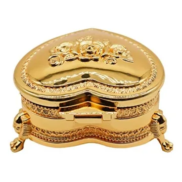 Vintage Heart Shape Jewelry Box Beautiful Gift for Women