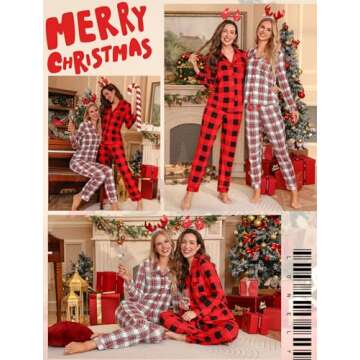 Leikar Button Up Pajama Sets For Women 2 Piece Long Sleeve Shirt And Pajama Pants Soft Pjs Lounge Sets M