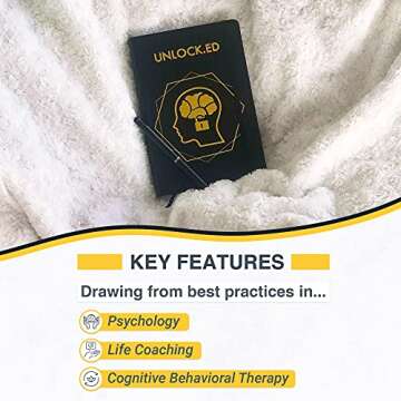 Daily Journal by Unlock.ed with Personal Development resources for Self Awareness, Happiness, Mindfu...