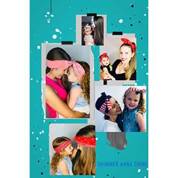 Shimmer Anna Shine Mommy and Me Matching Cotton and Spandex Stretch Headbands (White and Black)