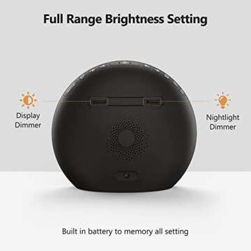 HOUSBAY White Noise Sound Machine for Sleeping, Sunrise Alarm Clock for Gentle Wake Up, 26 Natural Sounds, Colored Night Light, Reading Lamp, Sleep Therapy & Pleasant Wake Routine