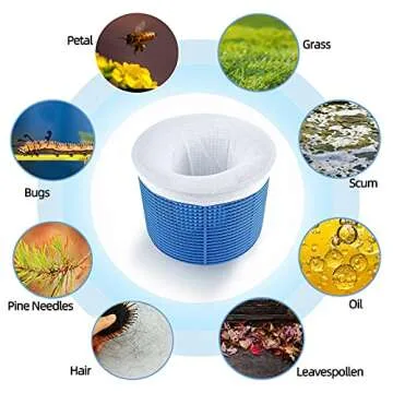 30-Pack Pool Skimmer Socks for Cleaner Water