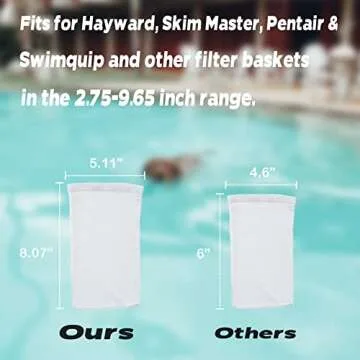 30-Pack Pool Skimmer Socks for Cleaner Water