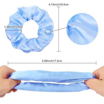 16 Pacs Satin Scrunchies - Luxury Hair Ties for Bridesmaids and Parties