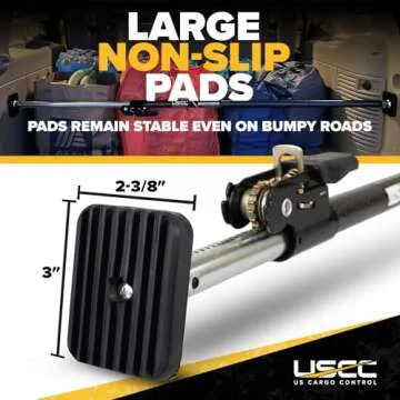 Adjustable US Cargo Control Ratcheting Cargo Bar for Trucks