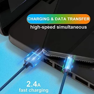 Apple MFi Certified iPhone Charger 6Pack - 3/3/6/6/10/10 FT Lightning Cable Nylon Braided USB to Fast Charging Sync Cord Compatible iPhone 14/13/12/11 Pro Max/XS/XR/X/8/7/6 /iPad