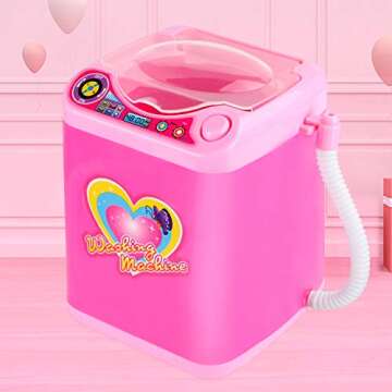 DOTSOG Mini Electric Makeup Brush Cleaner Makeup Sponge Washing Machine Dollhouse Cosmetic Brush Powder Puff Washer Beauty Cleaning makeup Tool