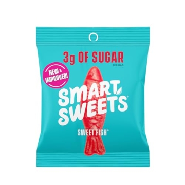 SmartSweets Sweet Fish, Low Sugar Gummy Candy (3g), Low Calorie (130), Gluten-Free - 1.8oz (Pack of ...