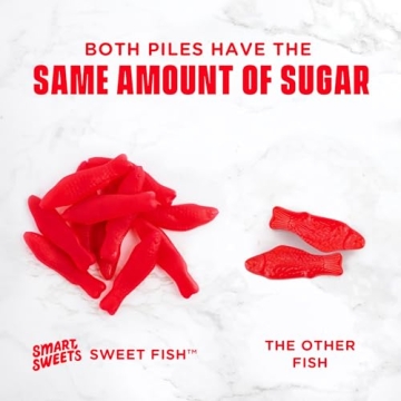 SmartSweets Sweet Fish - Low Sugar Gummy Candy Pack of 12