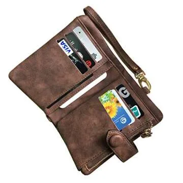 Stylish AOXONEL Women's Leather Wallet RFID Protection