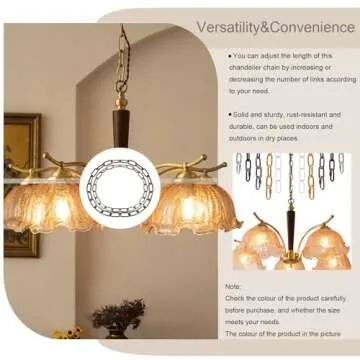 AK Lighting Heavy Duty Metal Lighting Chain in Dark Gold