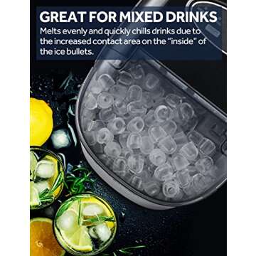 Compact Ice Maker with Self-Cleaning Function