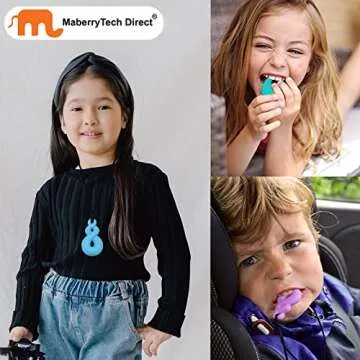 Chew Necklace for Boys and Girls, Silicone Chew Toys for Kids Teardrop Twist Pendants, Chewy Necklace Sensory for Autism or Oral Motor Special Needs BPA Free - 4 PCS Set