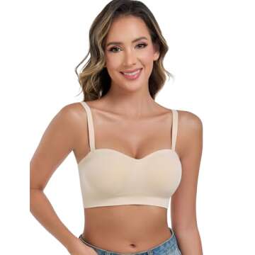 ANGOOL Strapless Bra for Women - Comfortable & Versatile