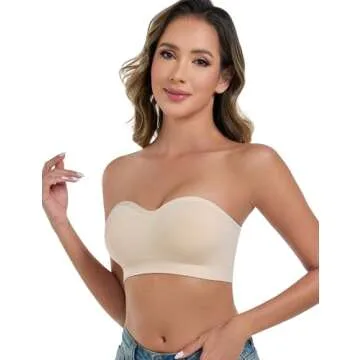 ANGOOL Strapless Bra for Women - Comfortable & Versatile