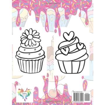 Cute Cupcakes Coloring Book: Fun and Easy Cute Cupcakes Fresh from the Bakery