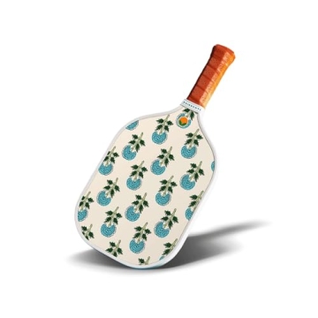 Tangerine Pickleball Paddle - Cool & Unique Designs - Lightweight with Honeycomb Core & Fiberglass S...