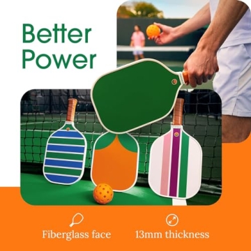 Lightweight Tangerine Pickleball Paddle with Unique Designs