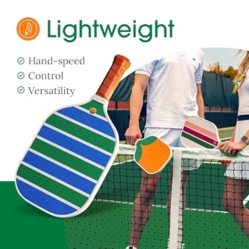 Lightweight Tangerine Pickleball Paddle with Unique Designs