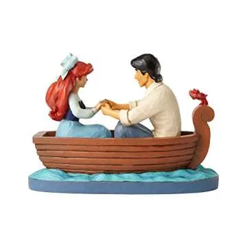 Enesco Disney Traditions by Jim Shore The Little Mermaid Ariel and Prince Eric in Rowboat Figurine, 6.126 Inch, Multicolor