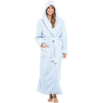 Hooded Fleece Winter Robe for Women – Alexander Del Rossa