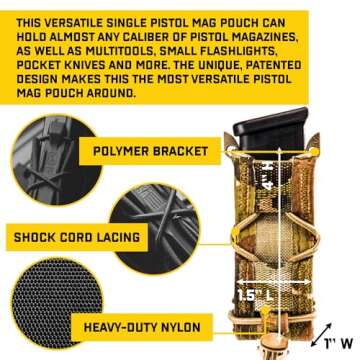 High Speed Gear Single Pistol Taco Mag Pouch for Quick Access