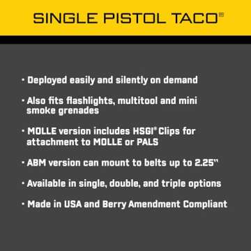 High Speed Gear Single Pistol Taco Mag Pouch for Quick Access