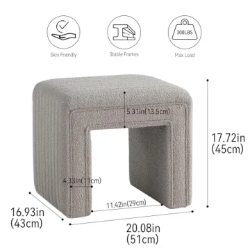 Get Stylish with Boucle Vanity Stool Chair for Any Space