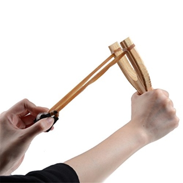 POPAY Wooden Slingshot - Fun for All Ages Outdoor Toy