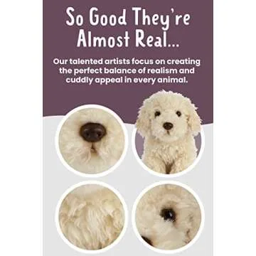 Living Nature Labradoodle Stuffed Animal | Fluffy Dog Animal | Soft Toy for Kids | 10 Inches