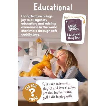 Living Nature Labradoodle Stuffed Animal | Fluffy Dog Animal | Soft Toy for Kids | 10 Inches