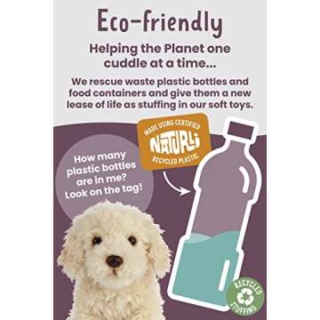 Living Nature Labradoodle Stuffed Animal | Fluffy Dog Animal | Soft Toy for Kids | 10 Inches