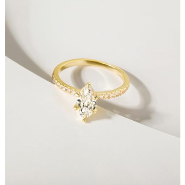 TIGRADE 2CT Marquise Cut Engagement Ring for Women