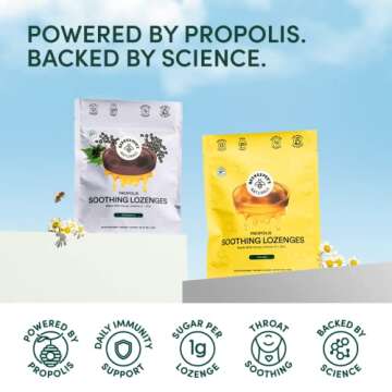 Beekeeper's Naturals Soothing Honey Cough Drops 3 Flavors Pack,Honey,Peppermint & Elderberry Sore Th...