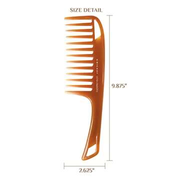 Cricket Ultra Smooth Detangler Comb for Wet and Dry Hair - Enriched with Argan, Olive Oil, and Kerat...