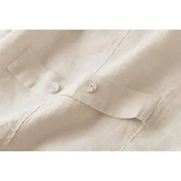 Dongfeng Women's Stylish Cotton Linen Sleeveless Vest