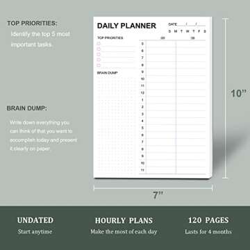 Tiankool To Do List Notepad - Daily Planning Pad with Tasks and Goals