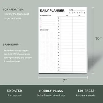 Tiankool To Do List Notepad - Daily Planning Pad with Tasks and Goals