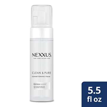 Nexxus Clean & Pure Conditioning Hair Foam Moisturizing Conditioner For Fine Or Thin Hair With Prote...