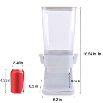 Tokokimo Cereal Dispenser, Countertop Cereal Dispenser, Not Easy to Crush Food Dry Food Dispenser, Kitchen Essentials, Storage Container Organizer for Granola, Cereal, Cat Food, Dry Food