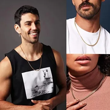 Premium Reoxvo Gold Chain for Men - 5mm Cuban Link Necklace