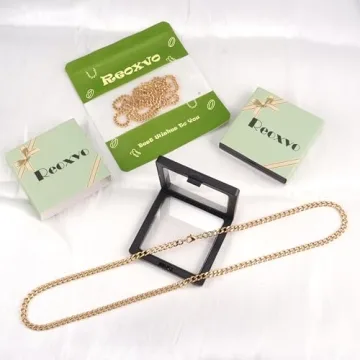 Premium Reoxvo Gold Chain for Men - 5mm Cuban Link Necklace