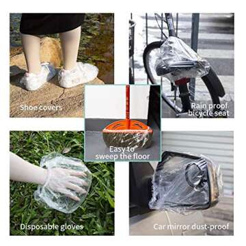 30pcs Disposable Shower Caps-Multi-Purpose Thickening Elastic Bath Cap Plastic Waterproof Clear Shower Cap Bath Shower Caps Women Spa,Men Hair Caps,Home Use,Hotel and Hair Salon, Travel.(Size 46CM)